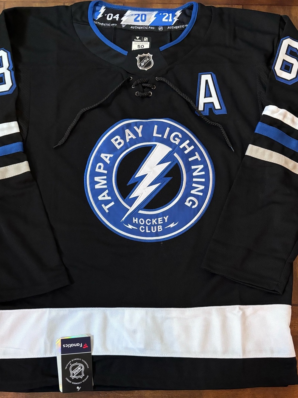 Tampa Bay Lightning Black Alternate Jersey Nikita Kucherov Stitched Adult Medium
